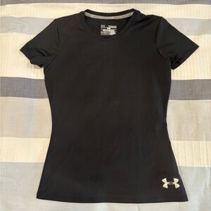 Under Armour Black Fitted Heat gear Short Sleeve Tee